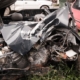 Total car crash smash accident